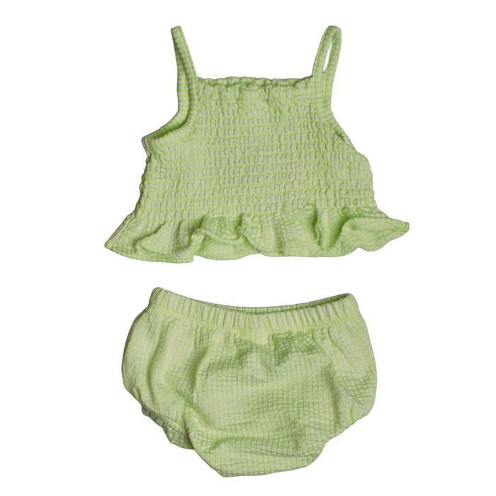 Conjunto de 2 piezas: top y bombacho 869336 para bebé niña - Verde