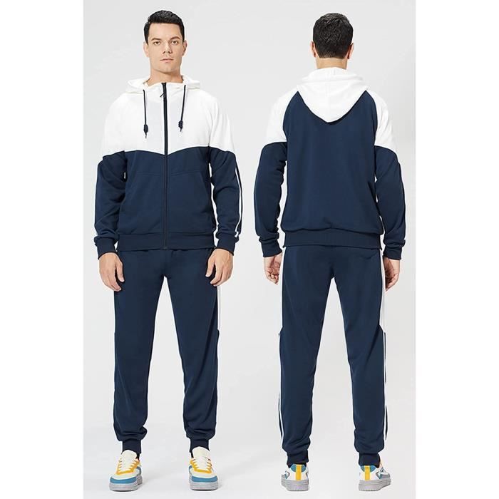 Men's Tracksuit - Noname - Sporty Jogging Set - Zip-Up Jacket - Classic Pants - Blue