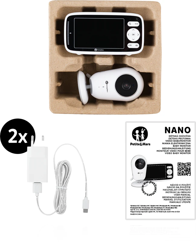 Babá Eletrônica Digital com Vídeo Petite&Mars NANO 4.0