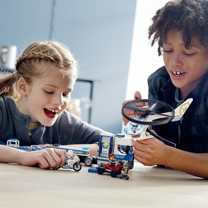 LEGO® City 60244 Politiehelikoptertransporter met ATV, quad, motor en vrachtwagen, speelgoed voor kinderen vanaf 5 jaar