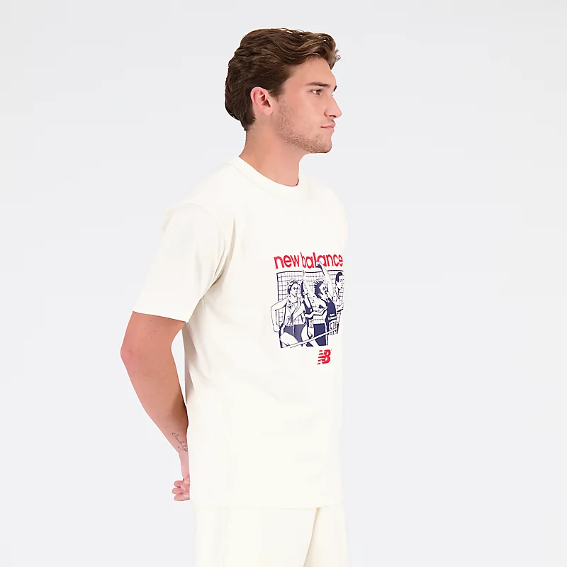 Herren-T-Shirt mit Grafikprint aus Baumwolljersey (GREIGE)