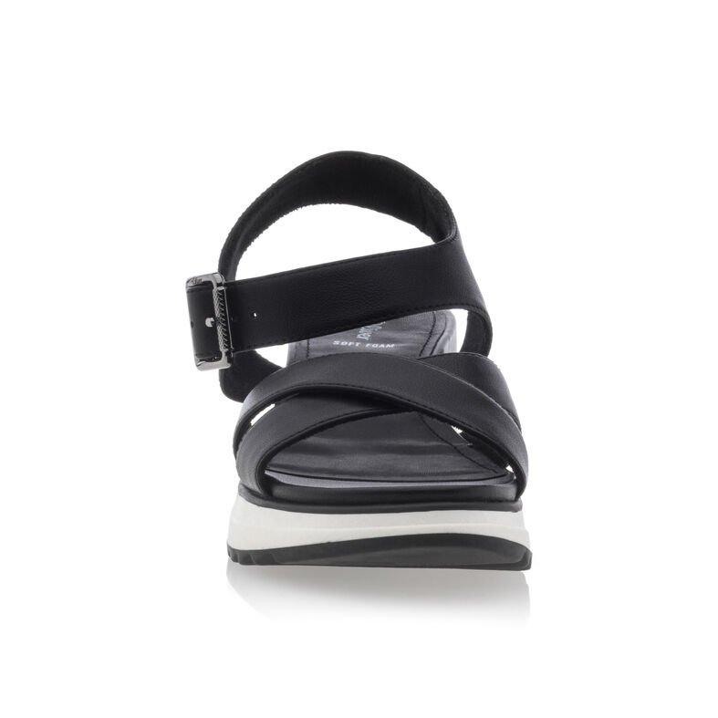 Schwarze Damensandalen / Zehenfreie Schuhe