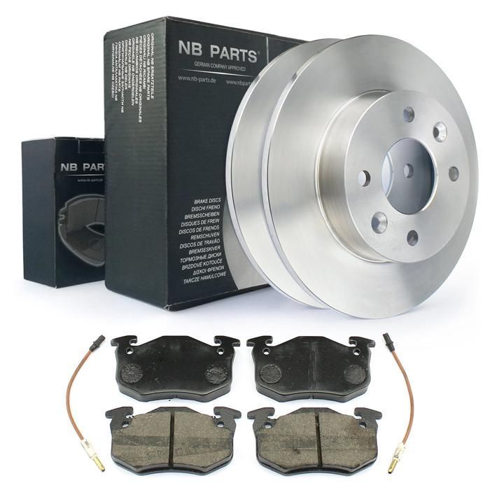 Dischi e pastiglie freno anteriori pieni da 238 mm per Renault Rapide Super 5 Twingo