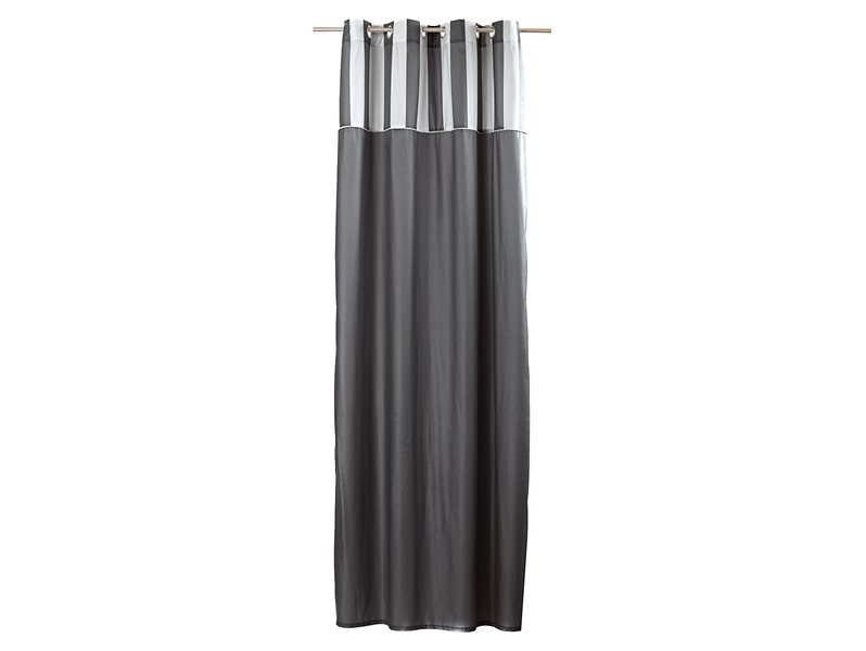 Zasłona Chic Stripes przelotki 140x270 cm szara