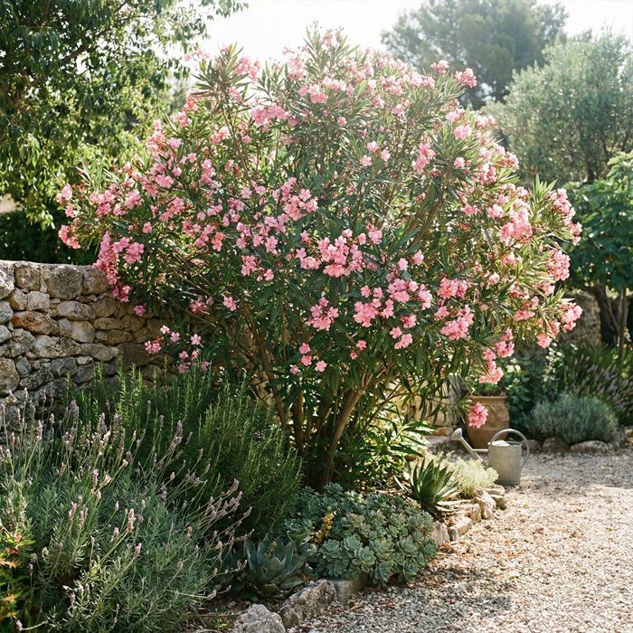 Oleander (Nerium oleander) – Rosa Blüten – Höhe 80–100 cm