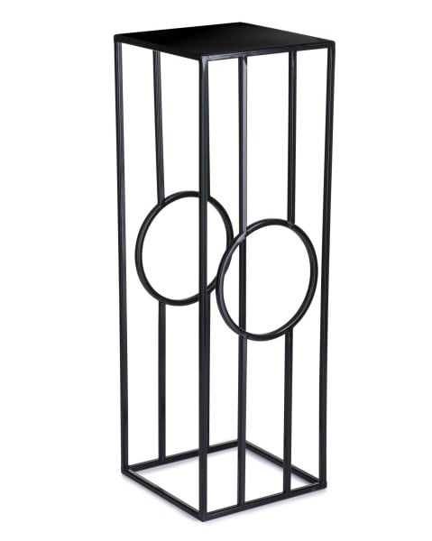 Czarny industrialny kwietnik stojak 70 cm LOFT