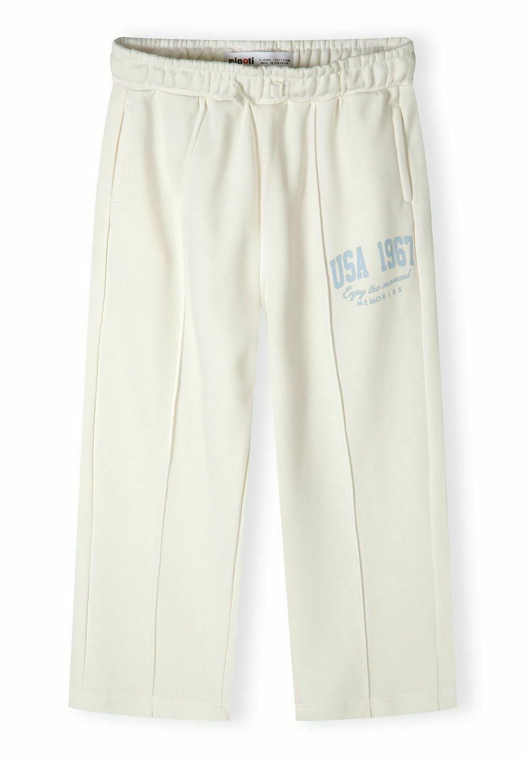 Completo sportivo MINOTI con zip corta e gamba larga - bianco