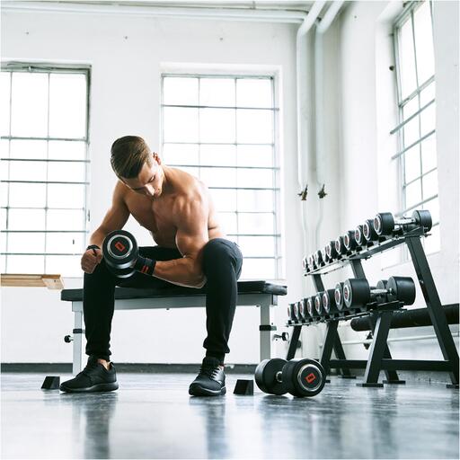  Profesionalus fiksuotas hantelis 47,5 kg Gorilla Sports