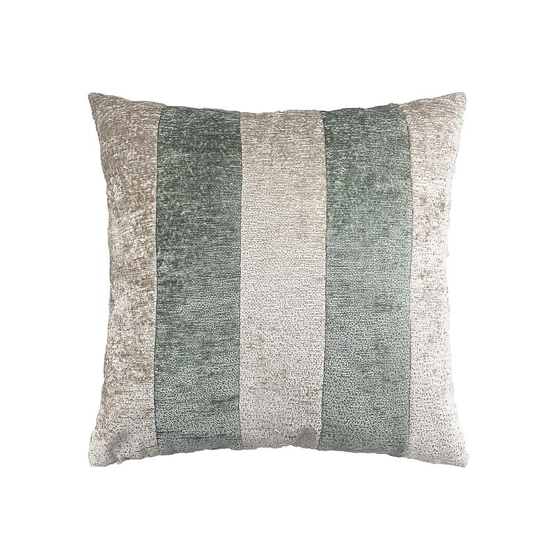 Woonkussen 45x45 cm gestreept groen-beige