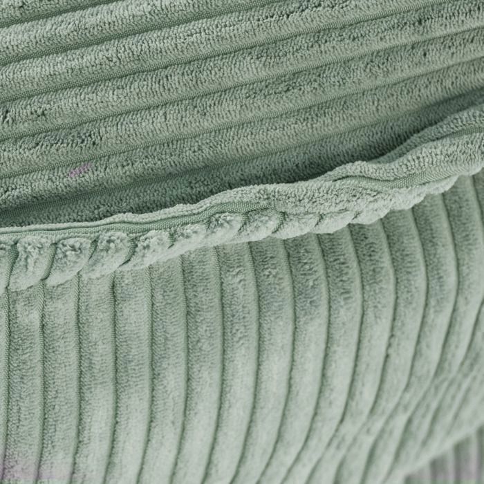 MISIOO Huggy Bear zitzakstoel met berenoren voor baby- en kinderkamer, corduroy, groen, 68x45 cm