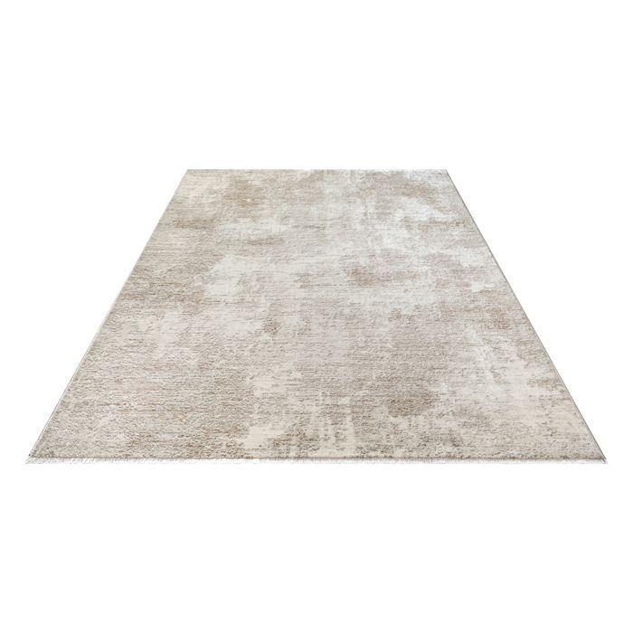 Tapete Nuvra – Tapete moderno para sala de estar/quarto, macio e felpudo, fácil de cuidar, bege, 80 x 150 cm, D45