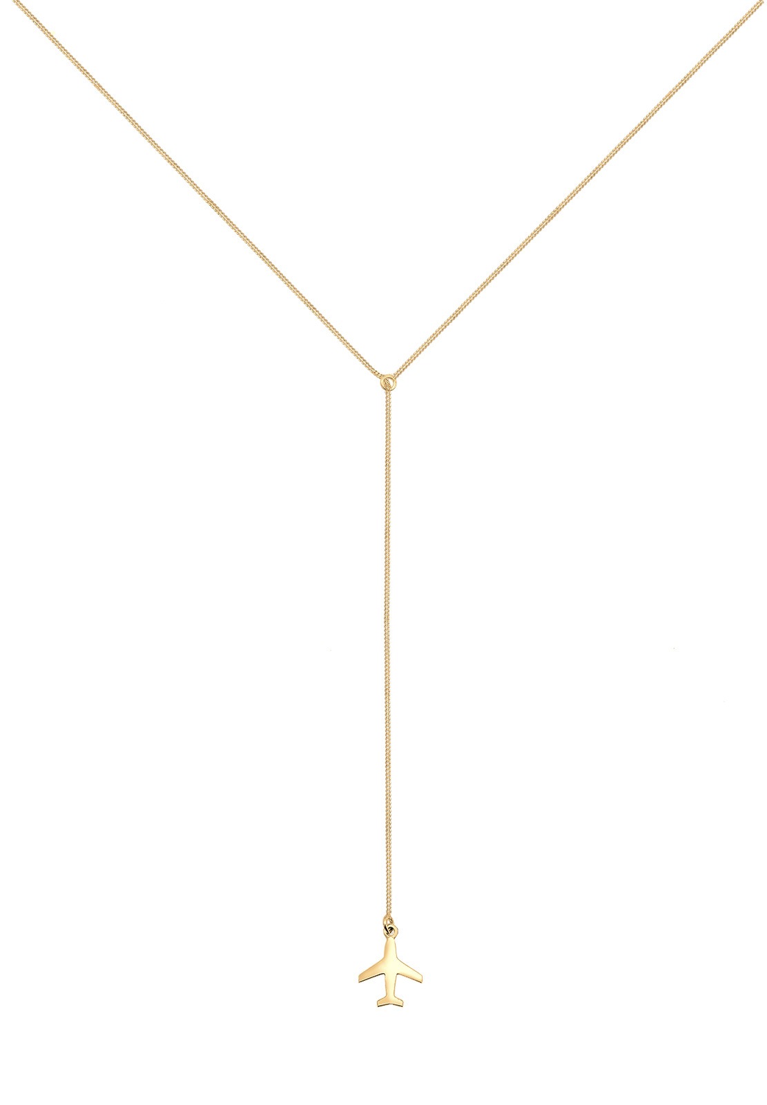Elli Femme Y Look Pendentif Avion - (925/1000) Argent