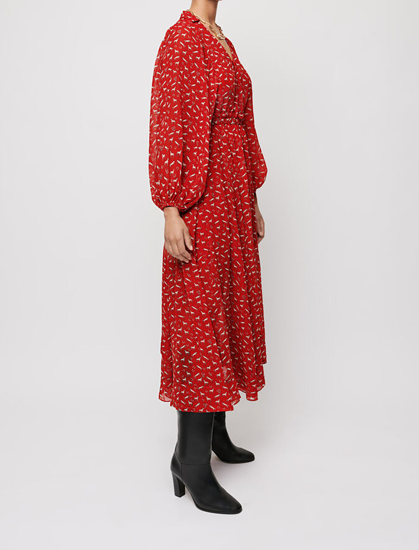 Rochie de muselină imprimată - Chevaux Rouge