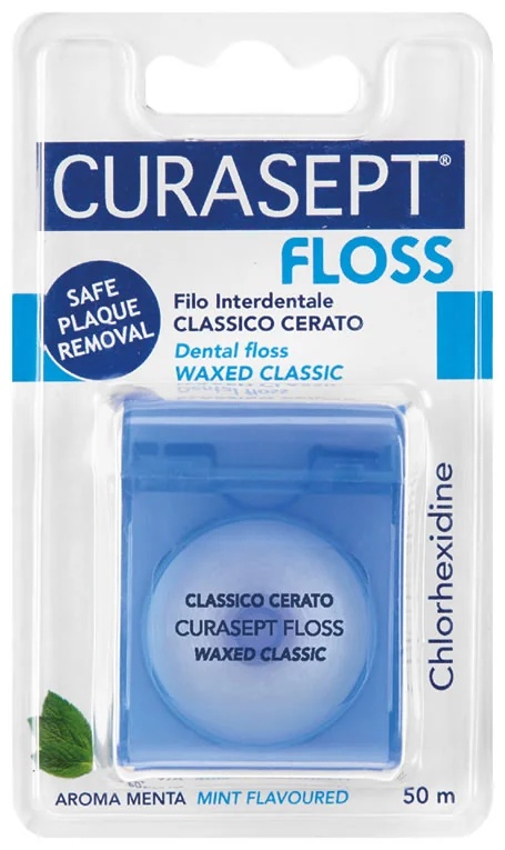 CURASEPT Hilo dental encerado Curasept Classic con clorhexidina 50 m