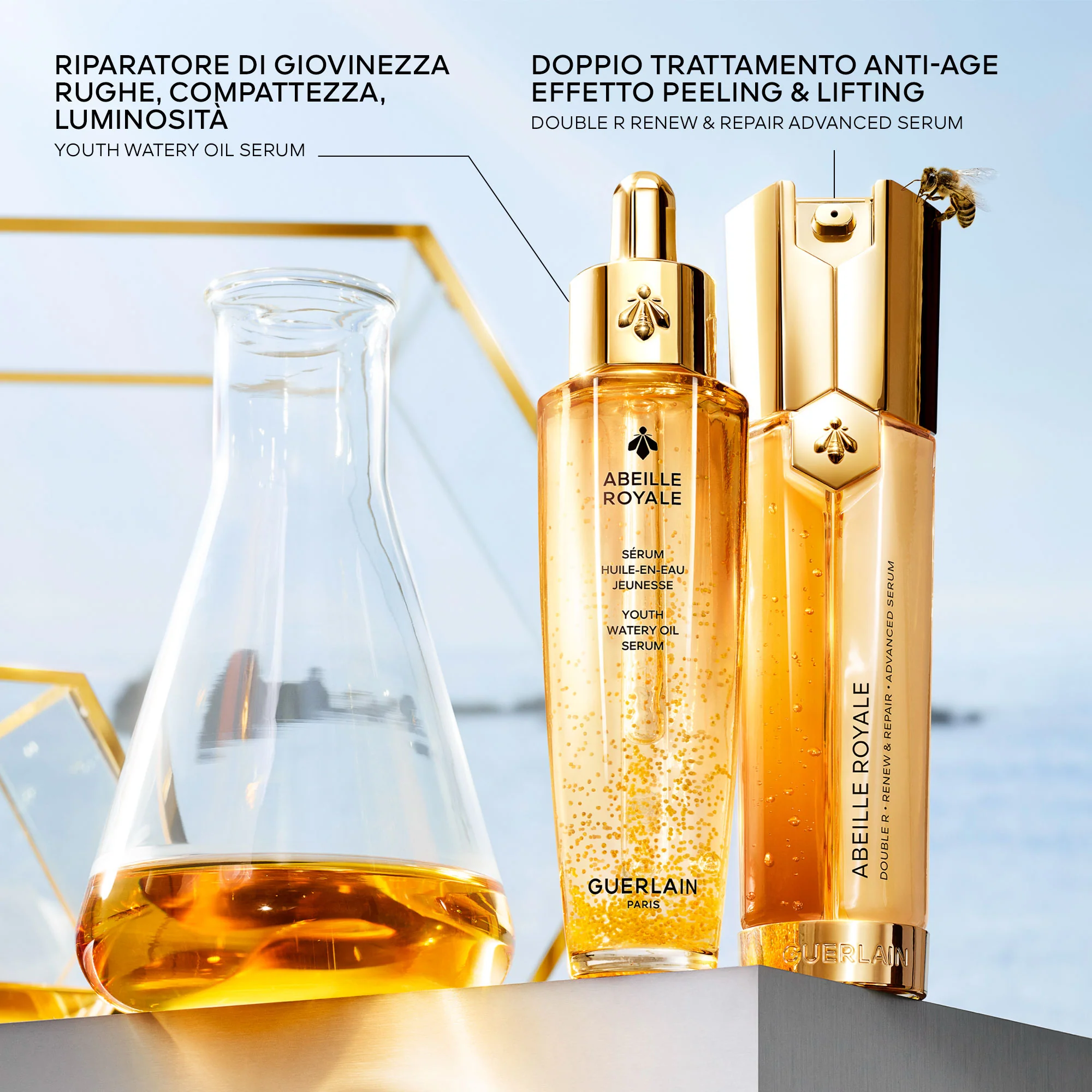 Abeille Royale Youth Watery Oil Serum - Siero viso antirughe, Olio viso antirughe