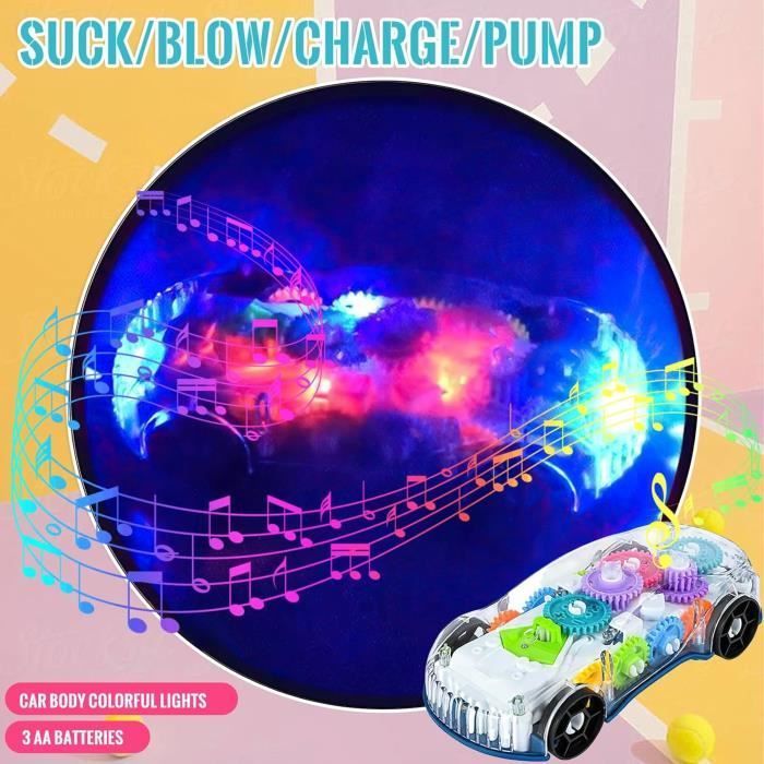 Voiture à Engrenages - Speedlite - Lumières LED - 4 Roues - Pour Enfants à Partir de 3 Ans