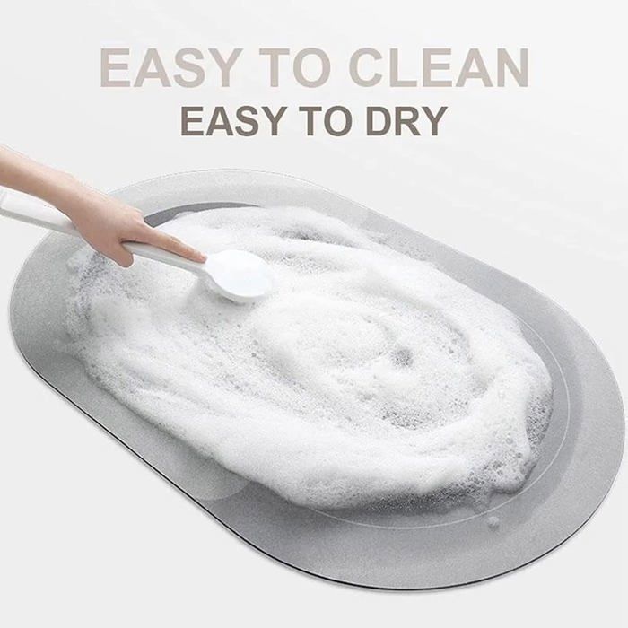 Tappeto lungo antiscivolo per cucina, assorbente per acqua e olio, 40 x 120 cm, grigio chiaro.