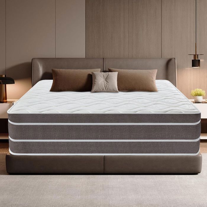 Colchón de 140x190 cm - 28 cm de grosor - Hipoalergénico - Firmeza media H3 - Espuma viscoelástica de lujo - Muelles ensacados