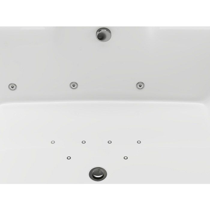 Bañera de hidromasaje - 180 x 120 x 60 cm - Blanca - 2 plazas - 390 L - VOLUTA