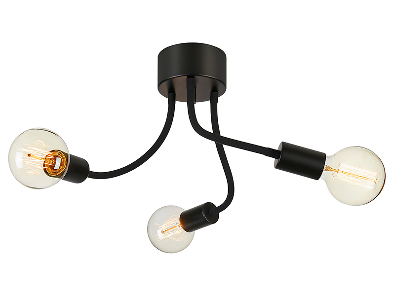 Lampa sufitowa Medusa 3-punktowa metalowa czarna