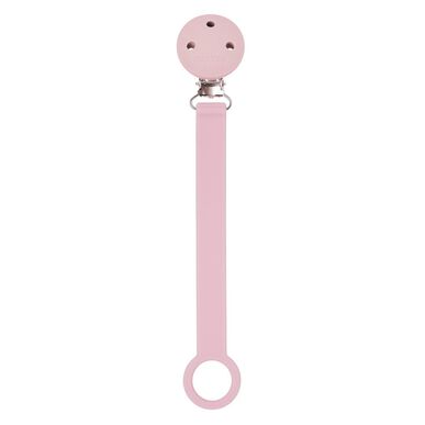Clip para chupete Nattou, soporte universal de silicona rosa, cadena para chupete 100% silicona, 1 unidad.