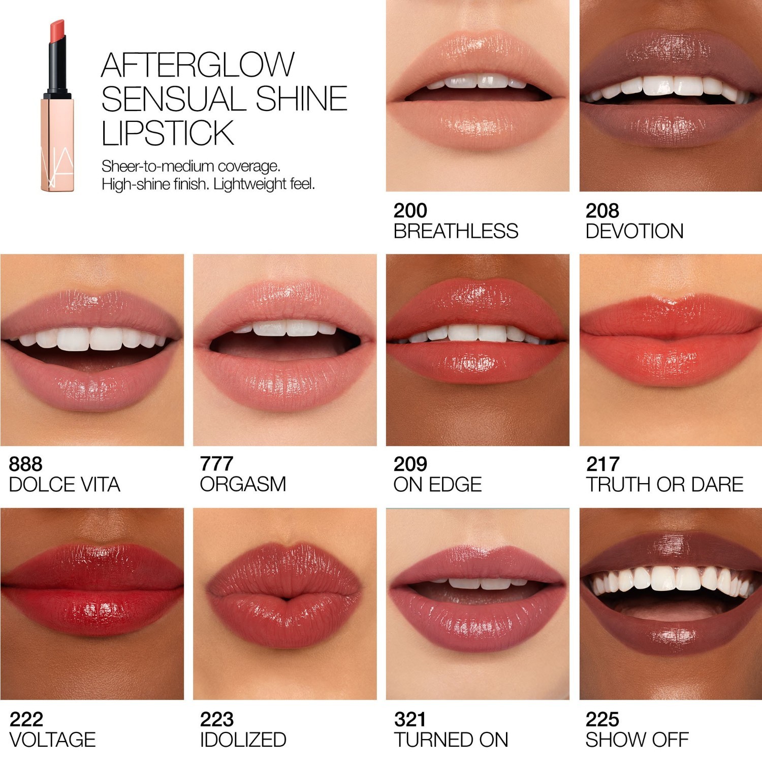 NARS Afterglow Sensual Shine črtalo za ustnice – 1,5 g