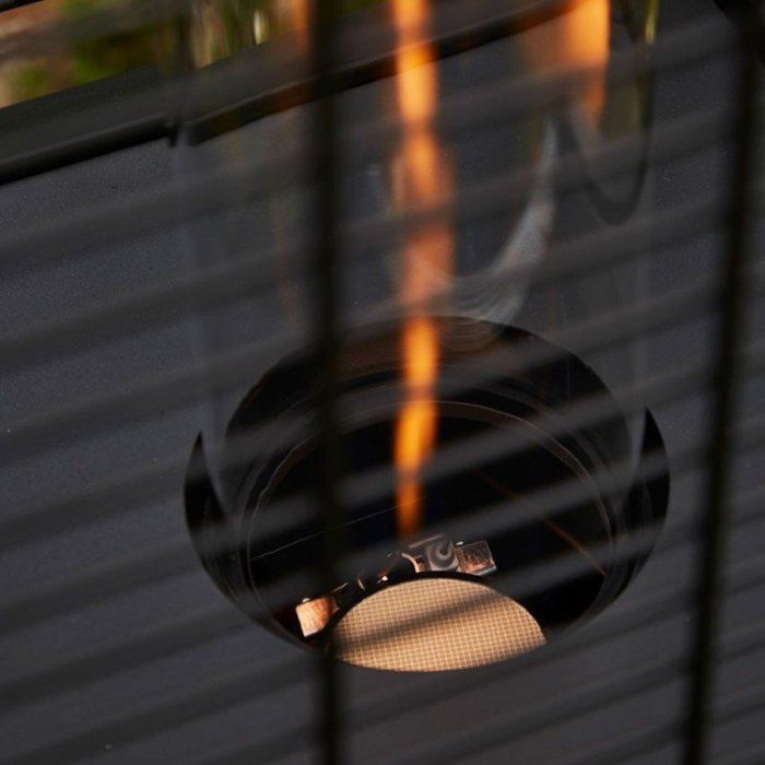 FAVEX Gas Terraskachel - 13 kW - Parasol - Zwart gelakt staal