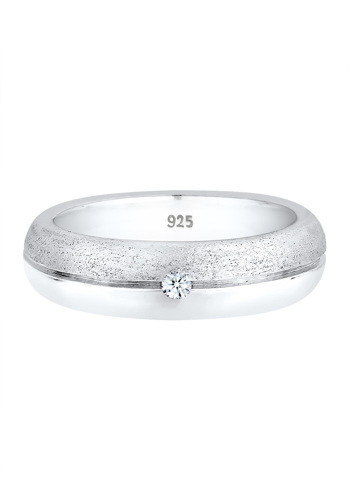 Elli DIAMONDS Basic Bandring Diamant (0.03 ct.) 925 Silber