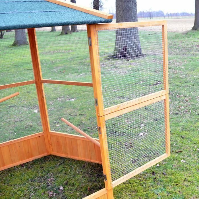 Jaula para pájaros de madera de alta calidad con 6 esquinas, 160x123cm – Modelo 