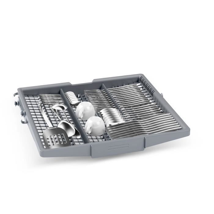 Lavavajillas independiente BOSCH SMS4ECI26E SER4 - 13 servicios - Inducción - 60 cm de ancho - 44 dB - Cajón para cubiertos - Acero cepillado
