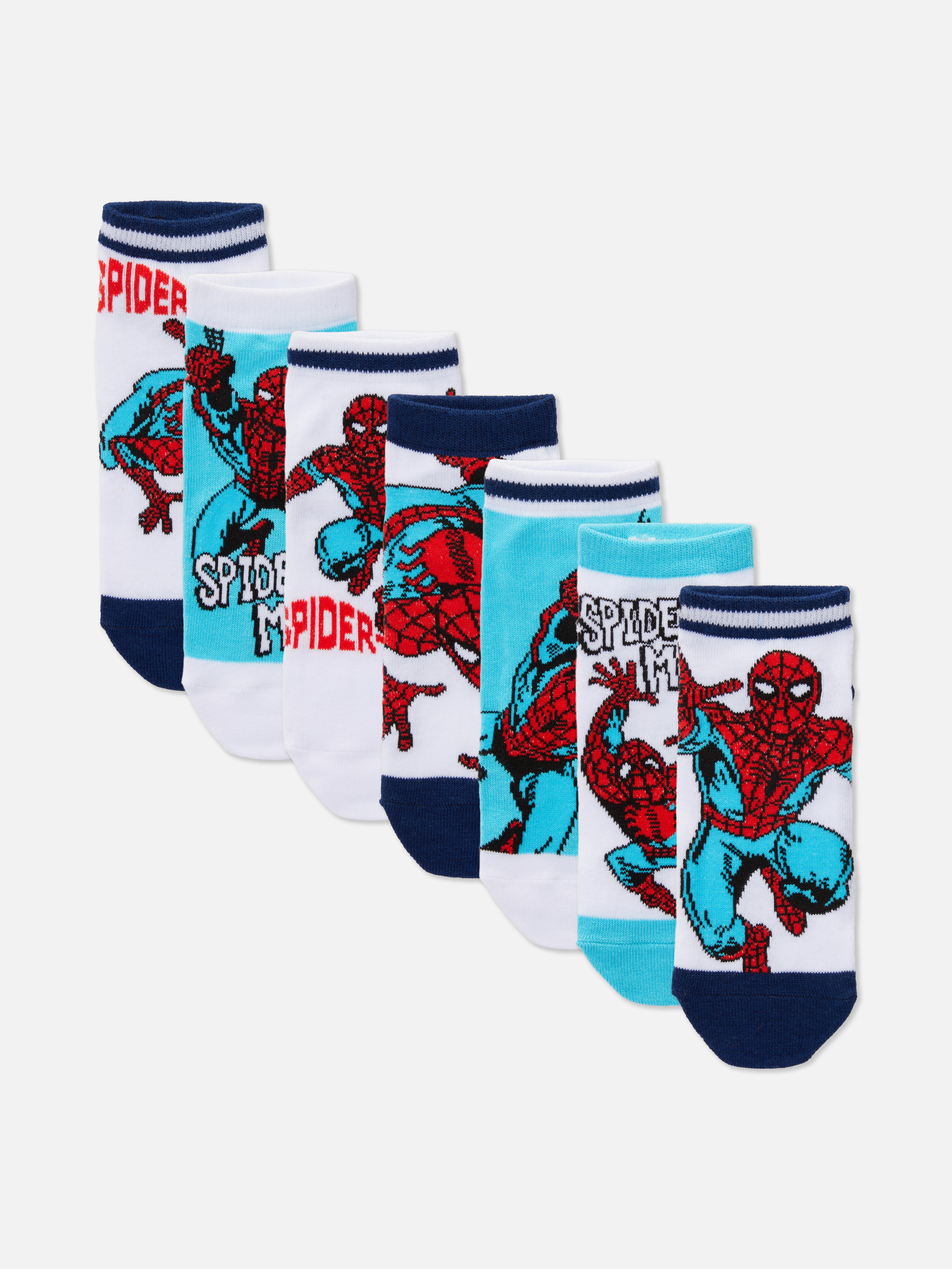Șosete Marvel Spider-Man, 7 perechi O pereche de șosete Spidey pentru fiecare zi a săptămânii