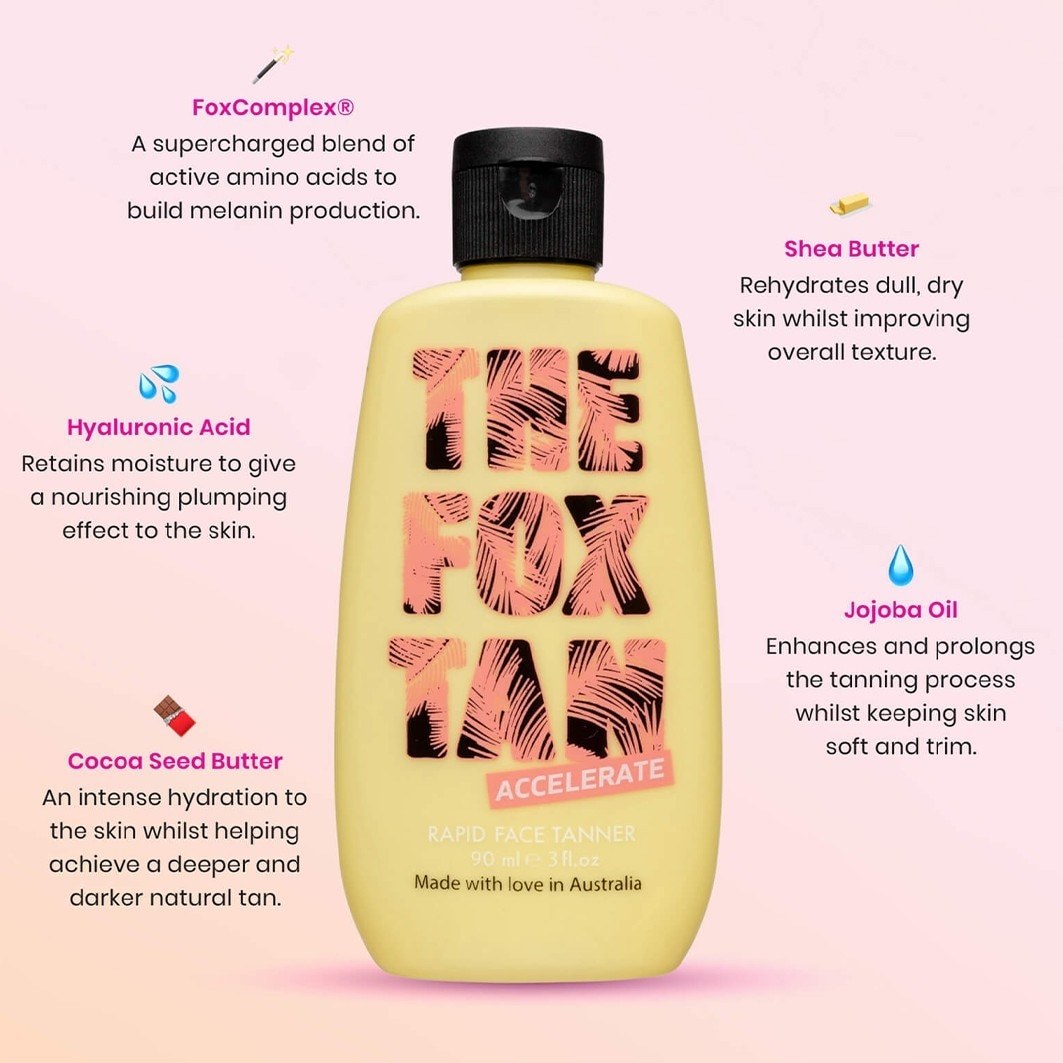 Samoporjavitveni gel THE FOX TAN za hitro porjavitev obraza - 90 ml