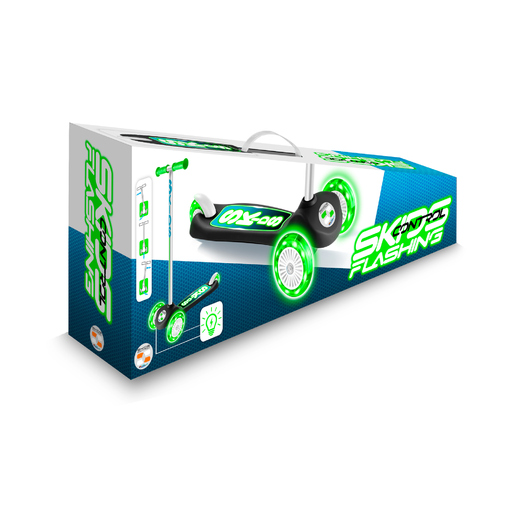 3-wielscooter met verlichting, slipcontrole en stempel