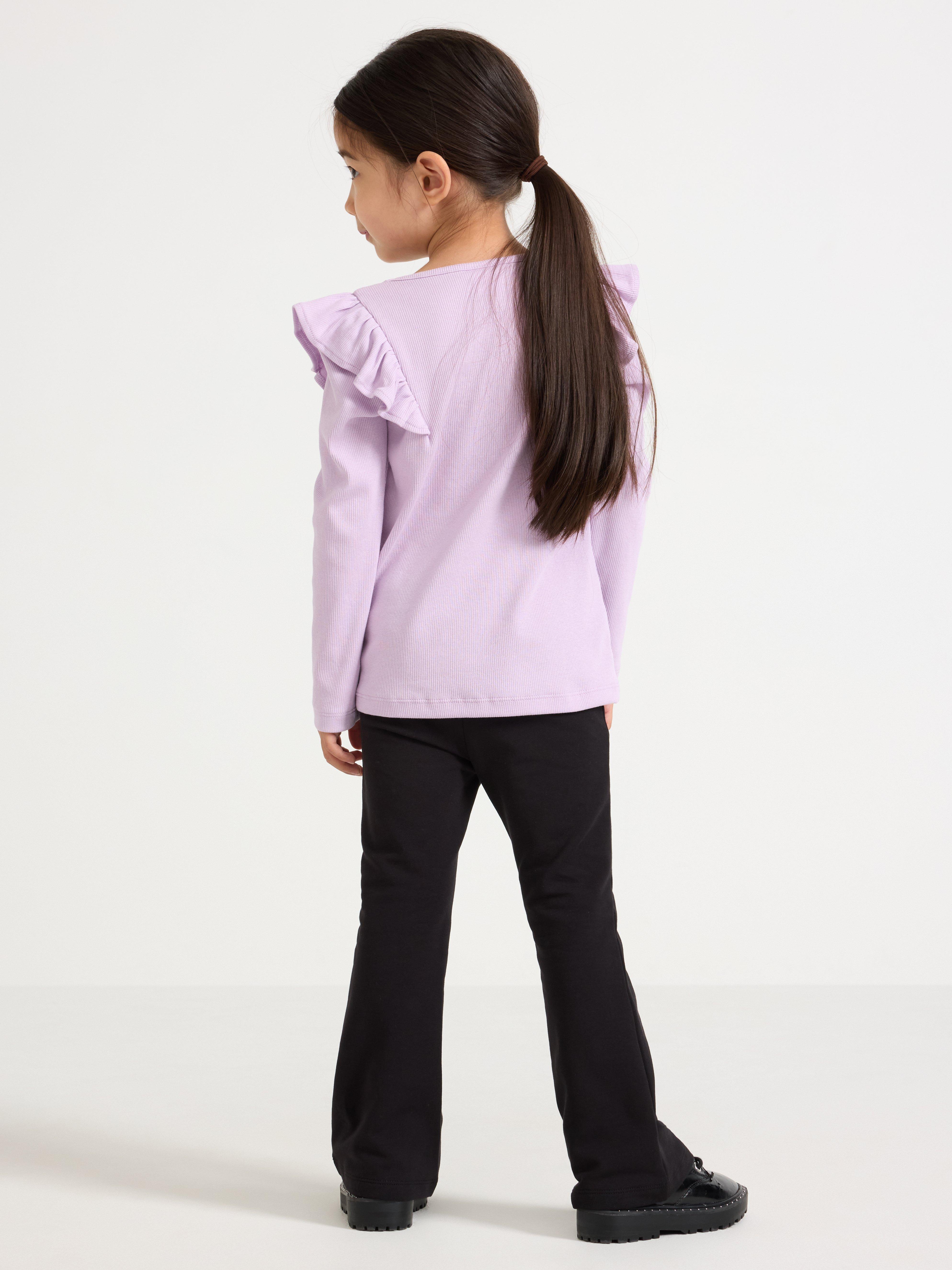 Leggings évasés avec intérieur brossé noir