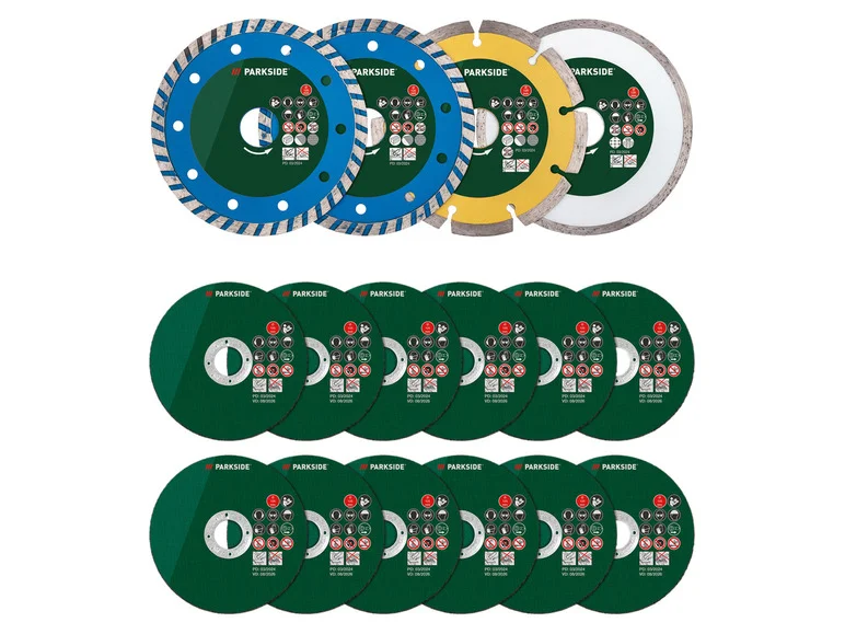 PARKSIDE® spillplater med PWSZS 1-elektronikk, Ø 125 mm