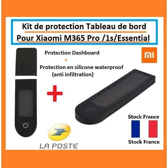 Schutzhülle für das Armaturenbrett des Xiaomi M365 Pro 1S Essential Scooters [+ Wasserdichter Silikonschutz] SCHWARZ