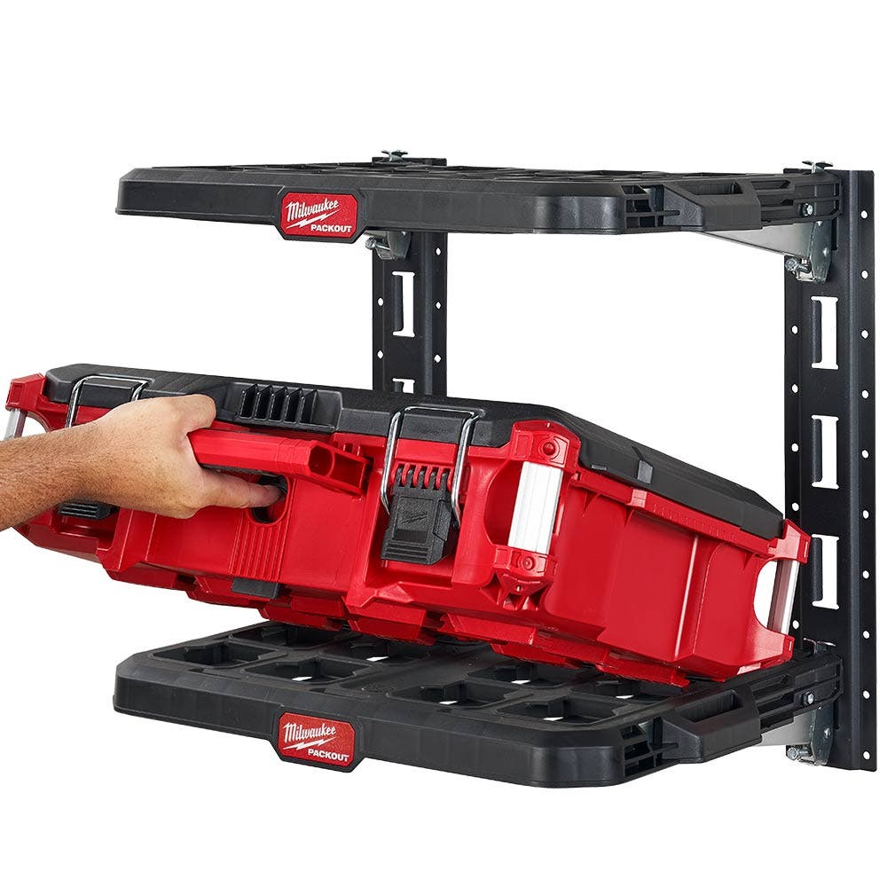 Trilhos de prateleira verticais de 2 peças MILWAUKEE E-Track PACKOUT™ 48228482
