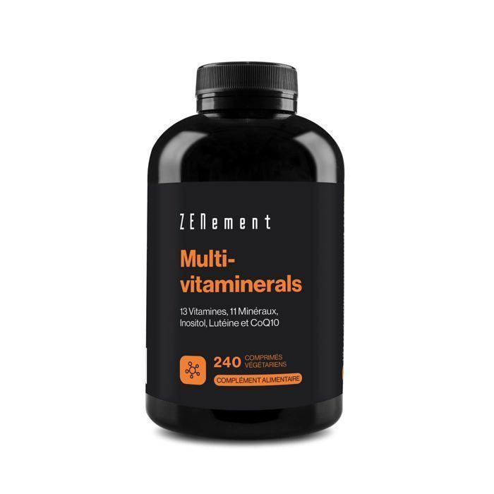 Multivitaminen: 13 vitaminen, 11 mineralen, inositol, luteïne en CoQ10 - 240 tabletten