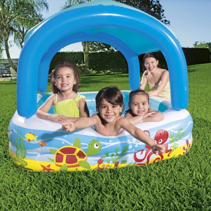 FLEUVE – Aufblasbare Pools – Aufblasbares Planschbecken für Kinder, 140 x 140 x 114 cm