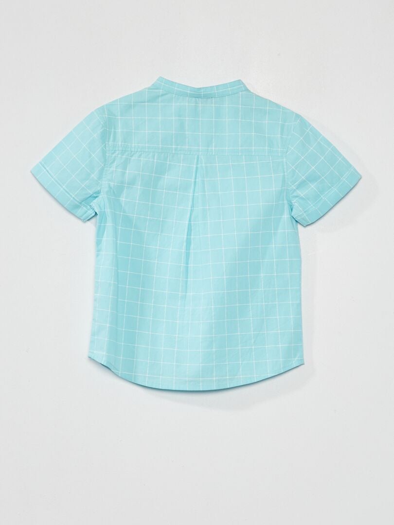 Camisa de manga corta con estampado - AZUL