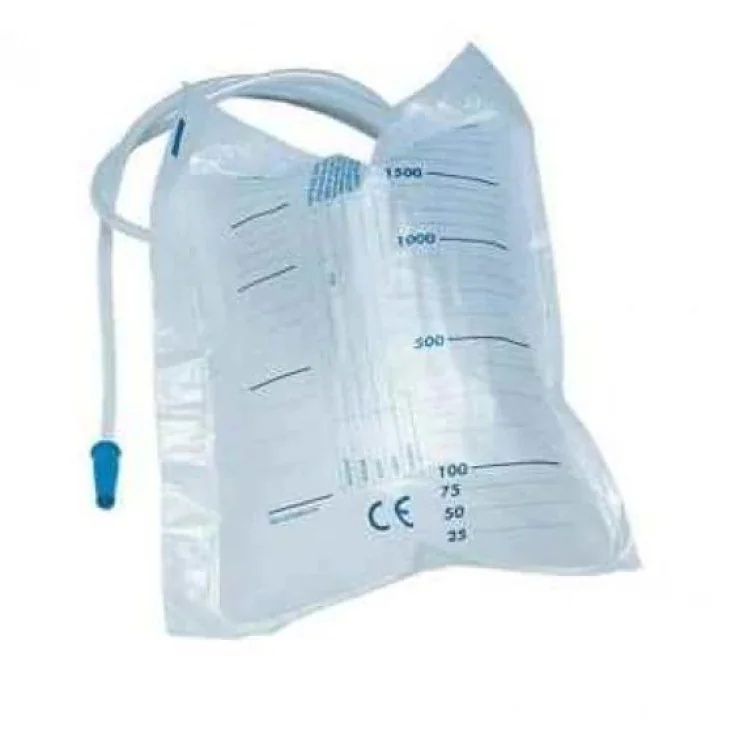 Bolsa coletora de urina MEDS Tb130 em aço inoxidável, 2 litros