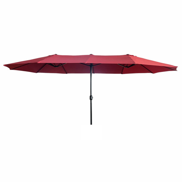 Podwójny parasol ogrodowy TILIA czerwony  460x270x245 cm