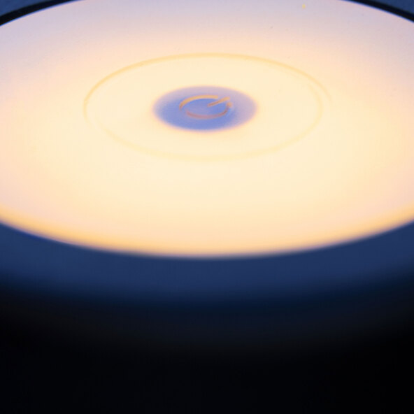 Lampă de masă Kaami LED cu baterii, negru mat