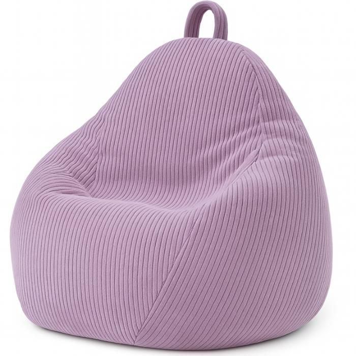 Sillón tipo puf de pana desmontable - 105x85 cm - Bananair - Morado - Hecho en Francia