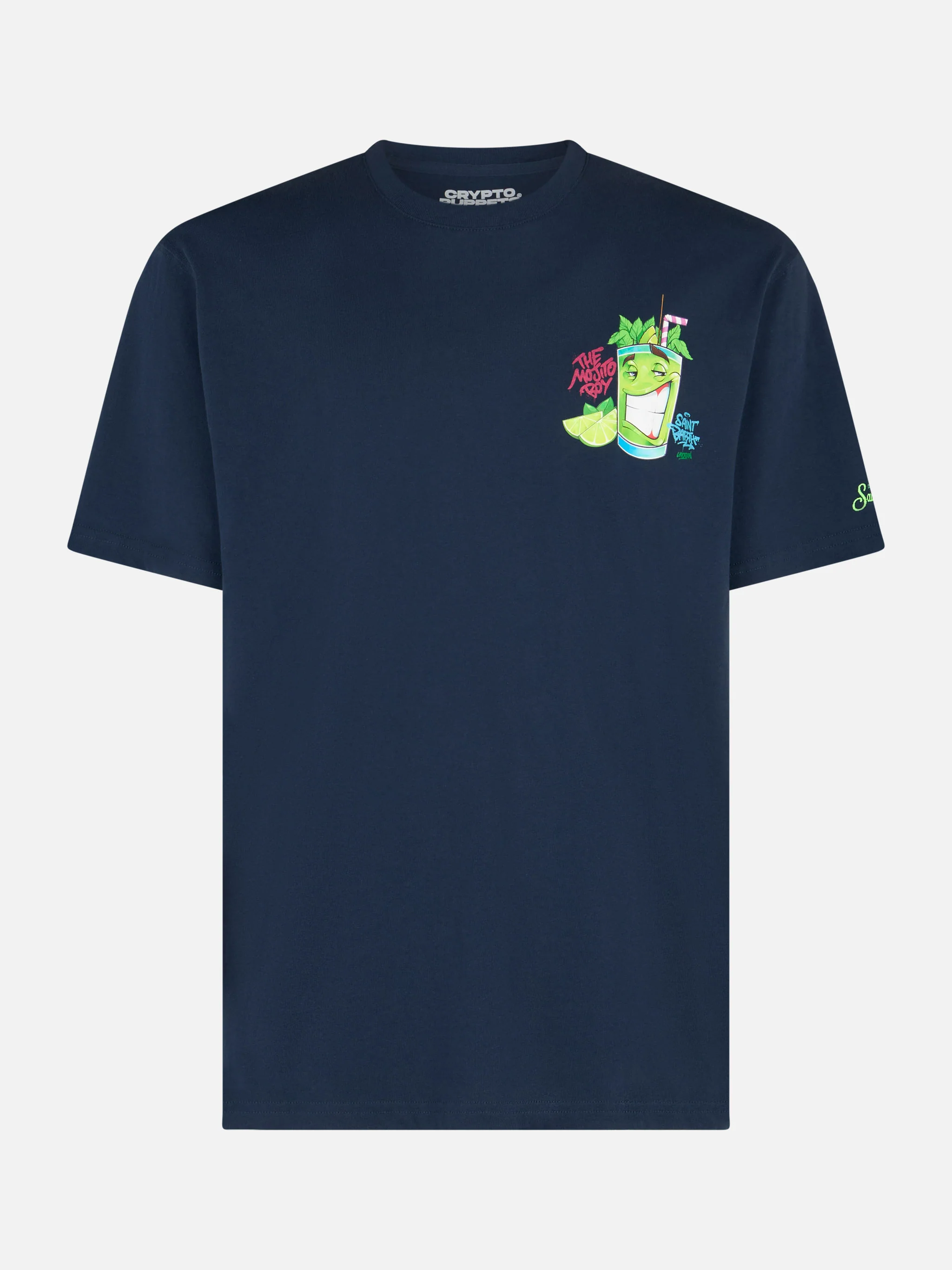 Cryptopuppets Mojito dav placed print katoenen heren T-shirt
