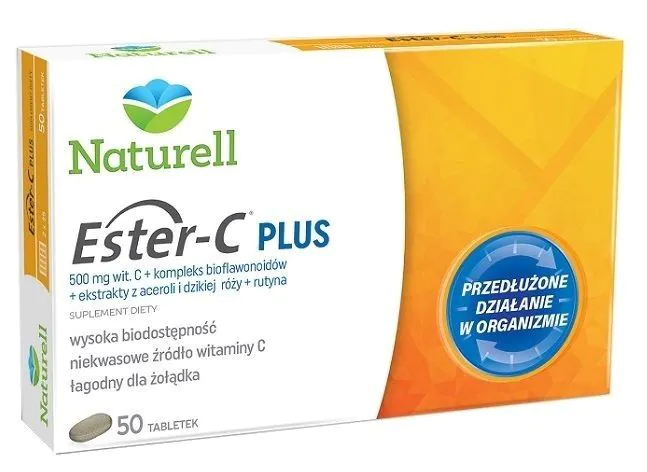 Naturell Witamina C Ester-C Plus, Suplement diety na wzmocnienie odporności, Tabletki