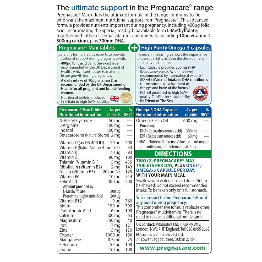 Vitabiotics Pregnacare Max