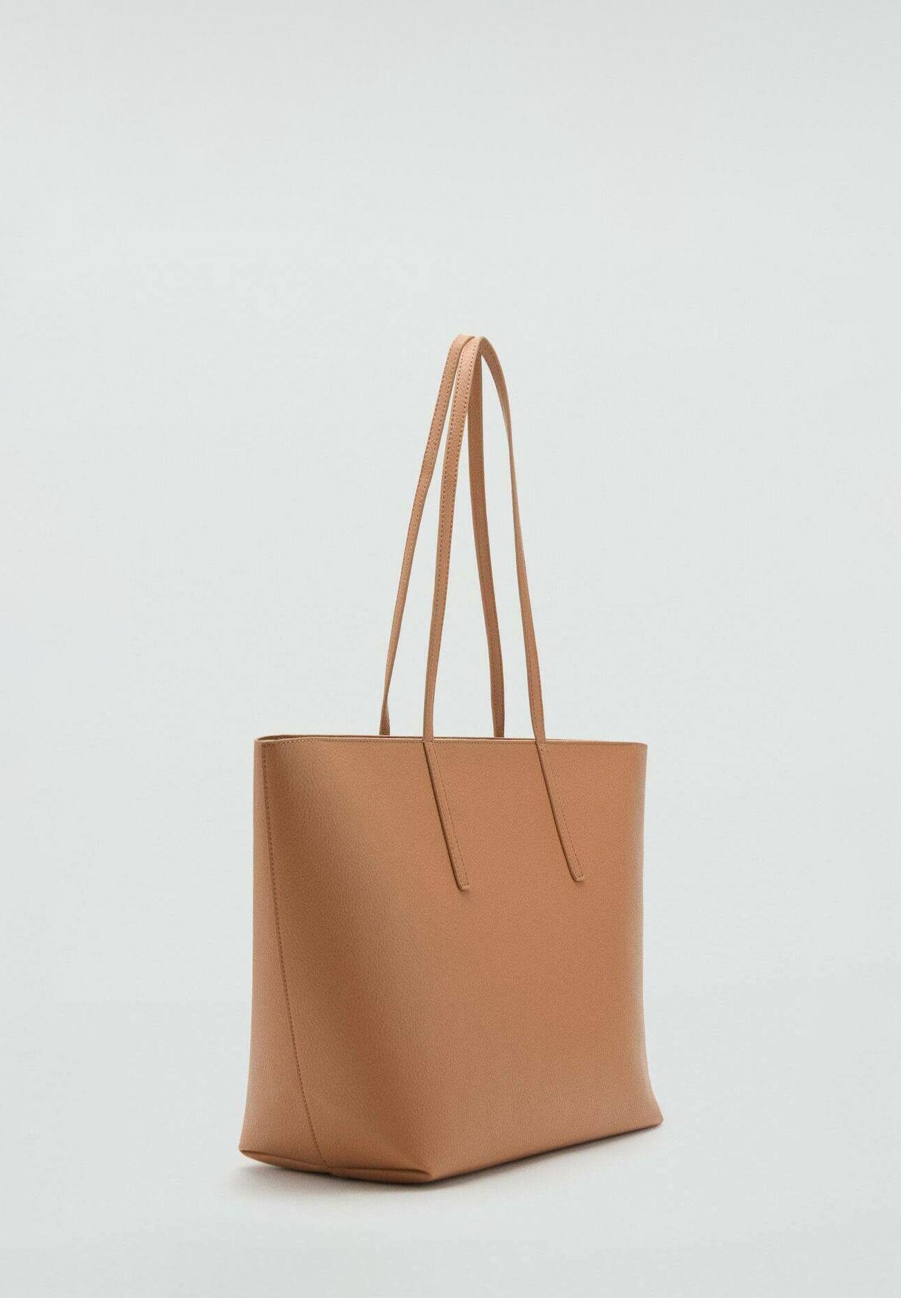 Sac à main Mango SHOPPER à double anse - marron clair