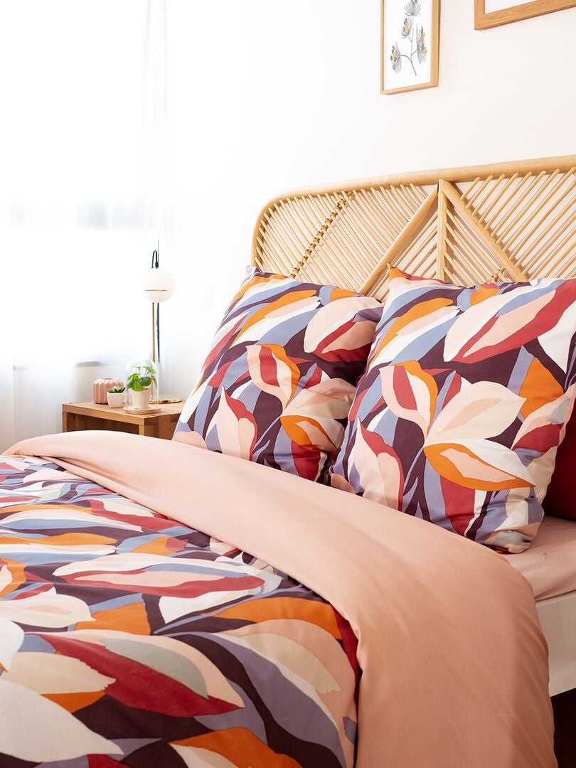 Bedrukte beddenset - tweepersoonsbed - BEIGE