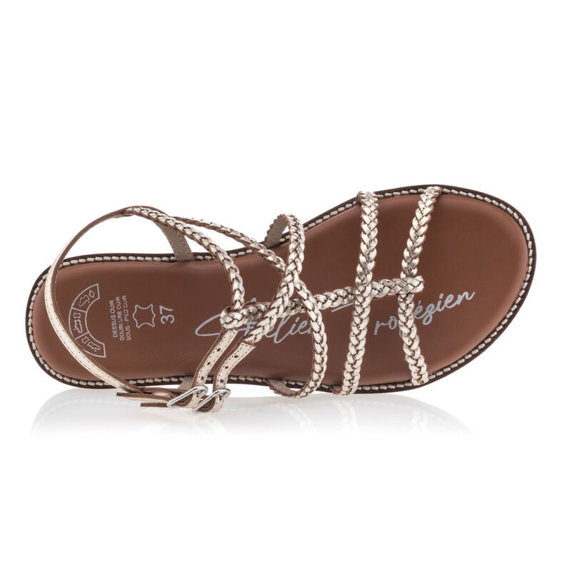 Sandalias amarillas para mujer / Zapatos de punta abierta